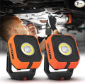 Work Light, Magnetic Rechargeable Light with 4 Modes & 150°Rotatable, 1200LM Waterproof Portable Light with 360° Rotating Hook for Emergency Car Repair, Outdoor Work (2 Packs Upgrade)