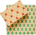 Purple Papers Eco Friendly Brown Gift Wraps for Christmas for small and medium sized boxes | Pack of 12 sheets | 18x22 Inches
