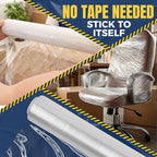 Rockin Rolls Stretch Film Wrap – 18" x 1500 FT x 80 Gauge, 1 Roll Heavy Duty Pallet Wrap, Clear Plastic Moving Wrap for Packing, Shipping, Furniture & Luggage – Durable Self-Adhering Shrink Wrap Roll