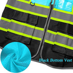 BeautyWill Custom Logo 10/20 Pack Safety Vest Class2 High Visibility Vest with Pockets Breathable Construction Vest Bulk