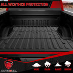 Truck Bed Mat Bed Liner Fit for Ford F250 F350 F450 2017-2026 Super Duty (6.8FT,81.9" Bed),Vehicle Truck Bed Liner Custom Fit All Weather Protection TPE Pickup Car Bed Mat