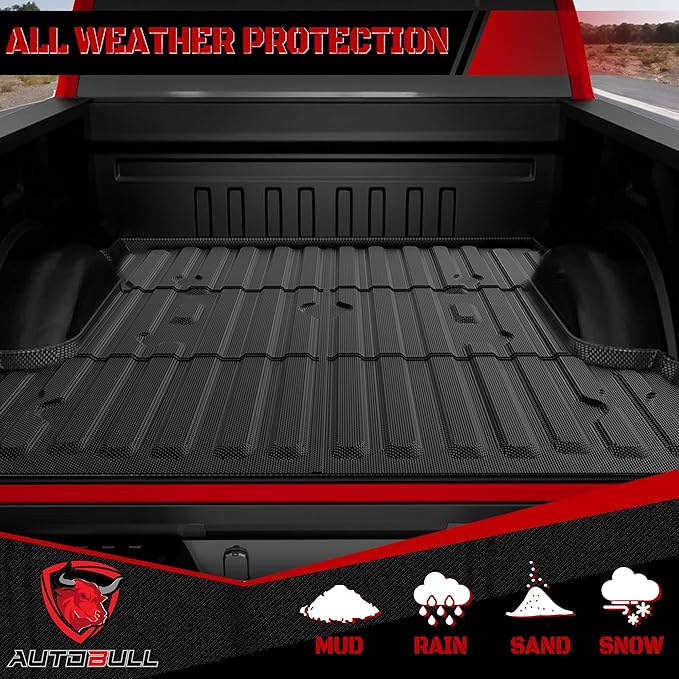 Truck Bed Mat Bed Liner Fit for Ford F250 F350 F450 2017-2026 Super Duty (6.8FT,81.9" Bed),Vehicle Truck Bed Liner Custom Fit All Weather Protection TPE Pickup Car Bed Mat