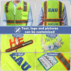 BeautyWill 10/20 Pack Custom Logo Safety Vest,Bulk High Visibility Class 2 Reflective Work Vests
