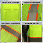 BeautyWill 10/20 Pack Custom Logo Safety Vest,Bulk High Visibility Class 2 Reflective Work Vests