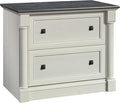 Sauder Palladia 2 Drawer File Cabinet, Lateral Filing Cabinets for Home Office, Hanging File Folders Organizer, Interlocking Drawers, in Glacier Oak Finish