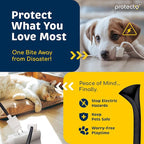 PROTECTO Heavy Duty Dog & Cat Cord Protector 10ft Long Sleeve, Easy-to-Use 1/2 in Cord Cover for Pet, Odorless Black Color, No Chew Solution for Power, Audio & Video Wire Tubing, Fits 6-8 Cables