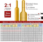 Chanzon 2:1 Ratio 5/64" (2mm) Heat Shrink Tubing 8Ft Roll (2.5M Total Length) Yellow Polyolefin Sleeving Wrap Shrinking 2 to 1 1pcs