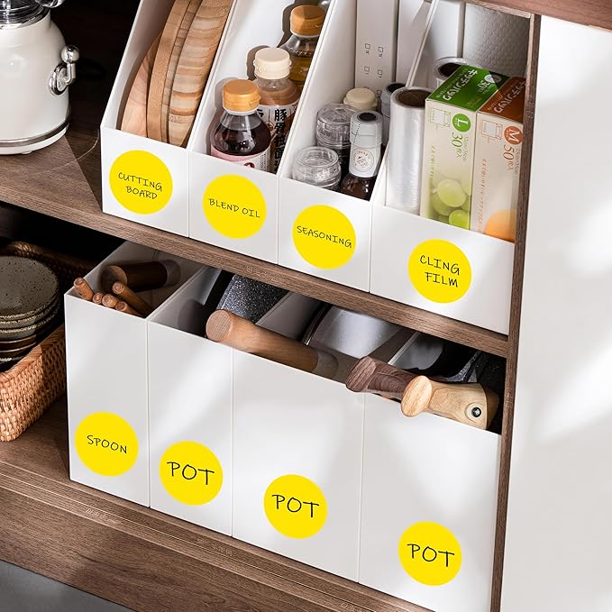 2 Inch Yellow Circle Stickers 500 Pcs,Permanent Color Coding Dots for Office,Home Organization, File Classification,Multipurpose Labels
