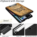 Clipboard with Storage, High Capacity Plastic Storage Clipboard with Low Profile Clip for Women Teachers Work, School & Office Supplies, Cute Pattern Decorative Clipboards, Ouiji Board