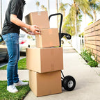 Olympia Tools 800 Lb Steel Convertible Hand Truck with 10" Pneumatic Wheels for Home and Office Use