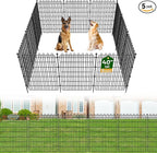 5 Panels No Dig Decorative Garden Fence for Yard, 40 in(H) X 11.8 ft(L) Animal Barrier Fencing for Outdoor Dog, Metal Portable Garden Fences for Borders, Pets, Landscape, Temporary Fence