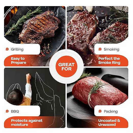Black Butcher Paper 18" x 12000" (1000 feet) with Cutter - USA-Made Natural Butcher Paper Roll for Meat & Fish - Uncoated Food-Grade Material for Grilling - BBQ Papers for Smoking by IDL Packaging