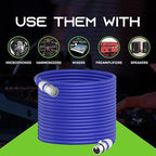 GEARit XLR Male to Female Microphone Cable (100 Feet, 1 Pack) 3-Pin Balanced Shielded Mixer, Recording Studio, Podcast - Blue