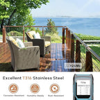 3/16" Black T316 Stainless Steel Cable, 500FT Marine Grade Black Wire Rope Aircraft Cable, 1x19 Strands for Deck Railing, Balcony, Fence, and DIY Balustrades