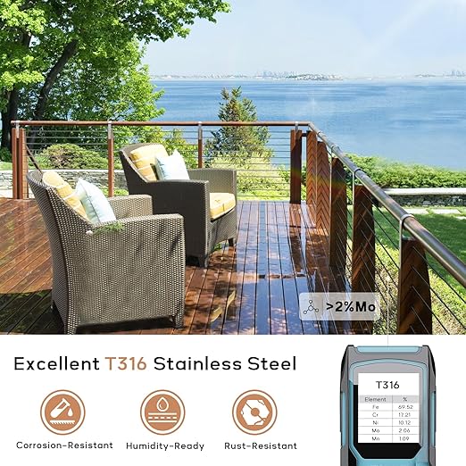 3/16" Black T316 Stainless Steel Cable, 500FT Marine Grade Black Wire Rope Aircraft Cable, 1x19 Strands for Deck Railing, Balcony, Fence, and DIY Balustrades