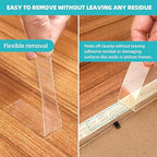 Double Sided Tape Heavy Duty 1.2in×20ft, Nano Tape Double Sided, Removable Traceless Two Sided Adhesive Tape, Clear Mounting Tape Double Sided Tape for Walls, Hanging Picture,Poster,Carpet