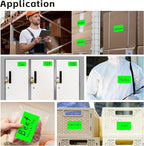 PARLAIM 3 X 5 Inch 4Rolls/1000 Per Roll Rectangle Inventory Color Coding Labels,Roll Square Label Stickers for Home (Fluorescent Green)