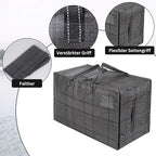 VENO 10 Pack Moving and Storage Bags, Heavy Duty, Alternative to Moving Boxes, Large Packing Totes Supplies for College Dorm Room with Zipper for Clothes, Wide Open Design (Windowpane, 10 Pack)