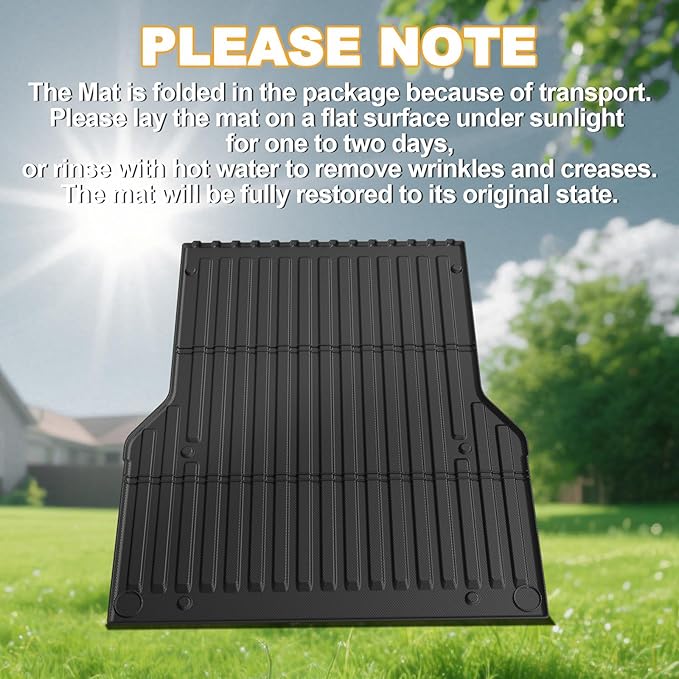 Truck Bed Mat for Toyota Tacoma 2005-2023, All Weather Truck Bed Liner for Toyota Tacoma Accessories, 5FT TPE Cargo Liner Truck Mat