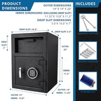 BARSKA AX12588 Standard Keypad Security Depository Drop Safe 1.03 Cubic Ft