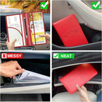 Car Registration and Insurance Card Holder, Leather License Document Red Glove Box Compartment Organizer, Car Wallet Case for Essential Info, License Cards, ID Card