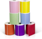 4" X 6" Direct Thermal Perforated Stickers Labels for Shipping Labels, Inventory, and Color Coding - Compatible with Zebra, Rollo, Godex and More (Purple, Pallet)