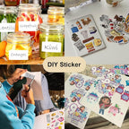 BESTEASY Sticker Paper 8.5" x 11" Full Sheet Label Stickers for Laser & Inkjet Printers, Self-Adhesive Paper Shipping Labels (500 Sheets,500 Labels)