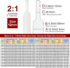 Chanzon 2:1 Adhesive Heat Shrink Tubing - 80ft Roll, 1/2" Diameter - White Polyolefin Sleeve for Shrink Wrapping 1pcs