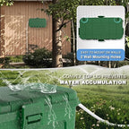 Flemoon Medium Outdoor Electrical Box (11.5x5.2x4 inch), IP54 Waterproof Extension Cord Cover w/6 Cable Entry Ports, Weatherproof Connection Box for Power Strip, Timer, Plug, Holiday Lights, Green