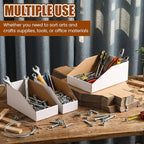 50 Pack Cardboard Storage Bins Assorted Sizes, Cardboard Boxes, 28 Pack 12x4x4.5, 14 Pcs 12x6x4.5, 8 Pcs 12x8x4.5 Corrugated Organizer Bins for Pantry, Shelves, Garage, Office, Shop