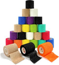 [24Pack 2" x5 Yards] Self Adhesive Bandages Vet Wrap, Wrap Tape Athletic Cohesive Bandage for Sports Injury, Strain, Knee&Wrist, Ankle Sprains. First Aid Non-Woven Bandages