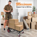 Pyle Adjustable Professional Equipment Multi-Cart - Compact 8-in-1 Folding Multi-Cart, Foldable and Lightweight, Hand Truck/Dolly/Platform Cart, Extends Up to 27.52'' to 44.25'' - Pyle PKEQ48