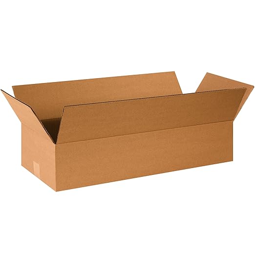 TAPE LOGIC 24x10x4 Flat Corrugated Boxes, Flat, 24L x 10W x 4H, Pack of 25 | Shipping, Packaging, Moving, Storage Box for Home or Business, Strong Wholesale Bulk Boxes