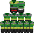Safety Vest Reflective High Visibility with 5 Pockets ＆Zipper Class 2 Adult Unisex Construction Security Workwear