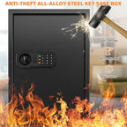 144 Keys Fireproof Key Cabinet, Anti-Theft Heavy Duty Key Lock Box with Key Tags, Adjustable Key Organizer Wall Safe with Combination Lock for Car Office House Garage Rental Business