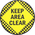 SmartSign - SF-0097-FO-17 "Keep Area Clear" Anti Slip Adhesive Floor Sign | 17" x 17" Black on Yellow