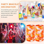 Liliful 100 Pcs Silicone Rubber Wristbands Rubber Wristband Bracelet Bands for Silicone Wristbands for Women Men(Orange and White)