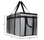 2 Pack XXXL Gray Insulated Food Delivery Bag Cooler Bags Keep Food Warm Catering Therma Catering Cooler Bags Keep Food Warm Catering Therma Catering Shopper Accessories hot