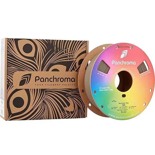 Panchroma PLA Tan 3D Printer Filament, 1.75mm, 1kg Spool, Easy to Print, High Speed Printing, Tangle Free, AMS Compatible, Perfect for Toys, Decor, Miniatures, Models & Cosplay