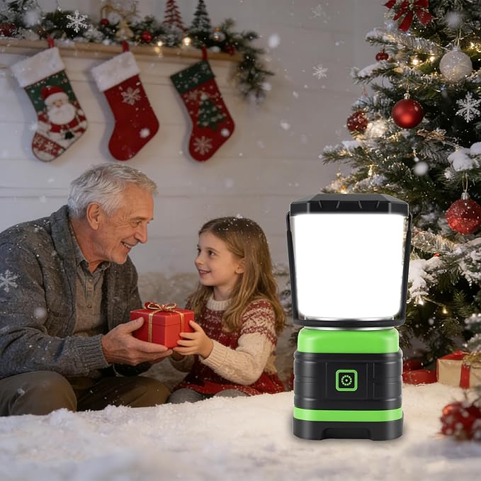 Lichamp LED Camping Lantern, Battery Powered LED Lights Camping Essentials, Portable Lanterns Flishlights for Emergency, Hurricanes, Outdoor Hiking, Power Outages, Survival Gear and Home Use, 2 Pack