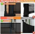 19.7ft Retractable Baby Gates Dog Gate - 236" Extra Wide Expandable Child Safety Gate,37" Tall Toddler Pet Mesh Gate with Reinforced Strips for Doorways,Stairs,Hallways,Outdoor & Indoor Large Openings