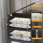 Extra Large Stackable Storage Bins with Lids & Wheels & Door, 1280QT-160QT/40GAL*8Pack Foldable Collapsible Closet Organizers, Plastic containers drawers for bedroom Dorm