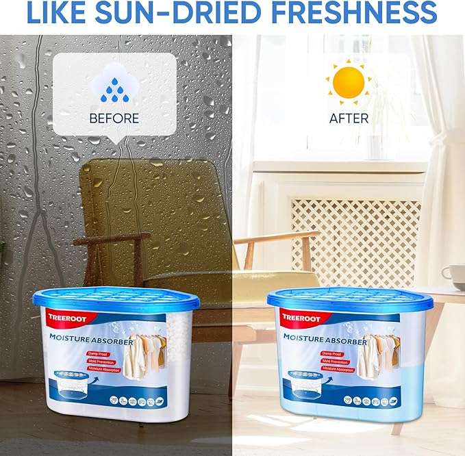 10 Pack Moisture Absorbers, 14 OZ Humidity Absorber Bucket, Moisture Absorbers for Closet, Dehumidifier Bucket for Wardrobes, Kitchens and Bathrooms, Fragrance Free Humidity Absorber