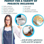 Foamma 1" x 30" x 72" High Density Upholstery Foam Cushion (Seat Replacement, Upholstery Sheet, Foam Padding) Made in USA!