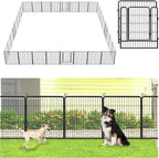 Decorative Metal Garden Fence with Gate Dog Fence Outdoor for Yard, 32in(H) x 96Ft(L) No Dig Fence 36 Panels Fencing for Dogs Animal Barrier Fence Garden Fencing for Yard, Patio, Flower Bed