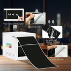 PARLAIM 5" x 3" Rectangle Color Coding Labels,500 per Inventory Labels Color Code Stickers Dispenser Box,Roll Black Sticker Labels for Inventory,Family School Storage Bins Label (Black)