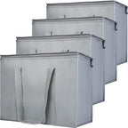 Bodaon 4-Pack Insulated Reusable Grocery Shopping Bags, X-Large Picnic Cooler Bag Top Cold, Insulated Food/Pizza Delivery Bag, Grey