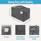 VENO 8 Pack Moving Bags, Moving Supplies, Moving Boxes, College Packing Storage Boxes with Lids Alternative, Heavy Duty Dorm Organizer Tote, Extra Large, Sturdy Handles, Zipper (Windowpane, 8 Pack)