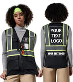 AYKRM Custom Logo Personalised Printed High Visibility Reflective 2 two tone work construction Safety Vest