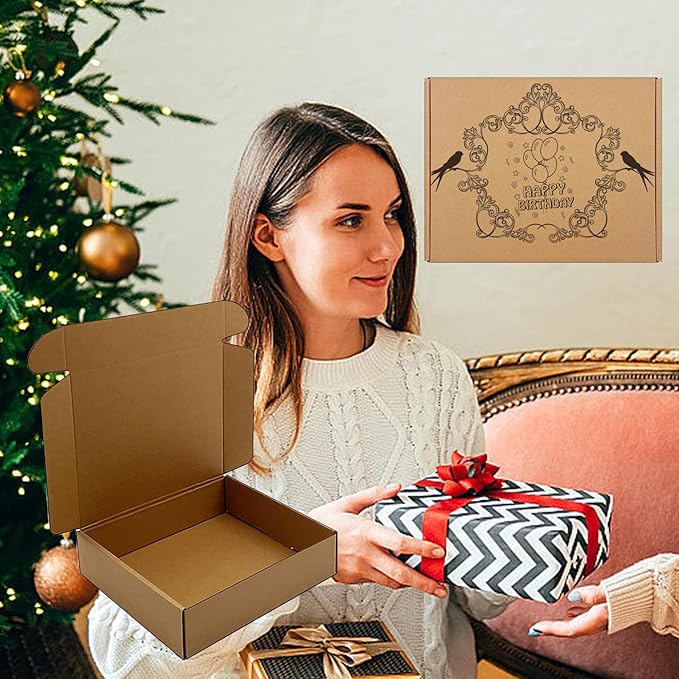Shipping Boxes 9x7x2 inch 25 Pack,Brown Corrugated Boxes Mailer Packaging for Mailing Small Business，E-Commerce Gift Boxes for Wrapping Present Moving Storage Heavy Duty Recycled Cardboard Boxes